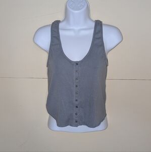 PST Cropped Tank Top Steel Blue